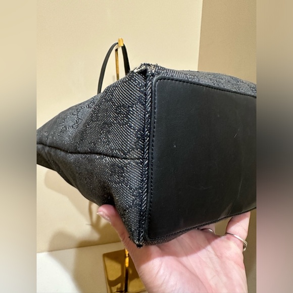 Gucci Denim Webbed Monogram Medium Tote - Picture 6 of 12